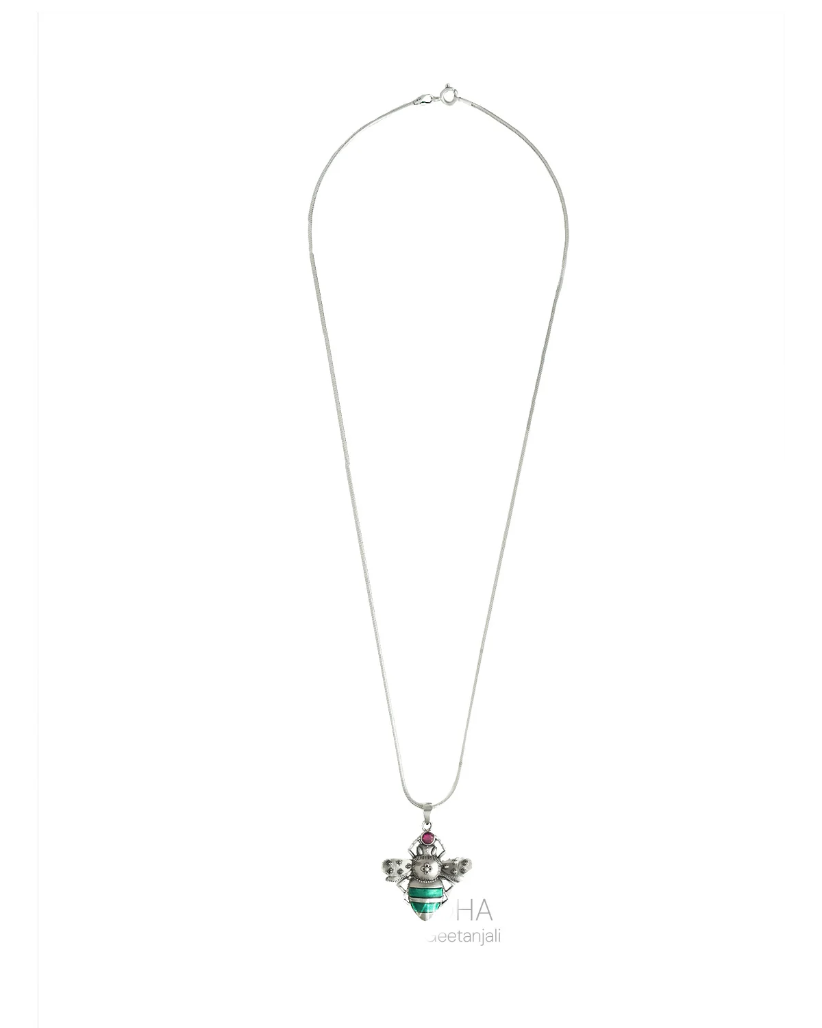 Madhu Silver Pendant with Chain by MOHA - Image 7